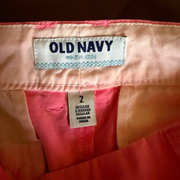Old Navy Women's Vibrant Pink Bermudas - Picture 2 of 2